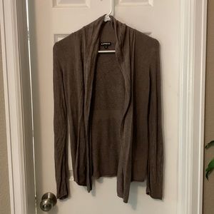 Brown cardigan with patterned back, Express size M